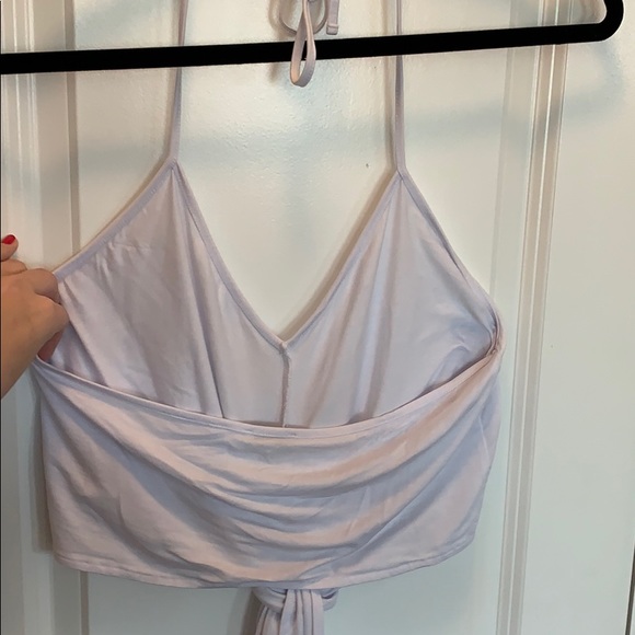 NWOT TOBI HALTER CROPPED TOP, TIE FRONT, LOW BACK - Picture 4 of 8